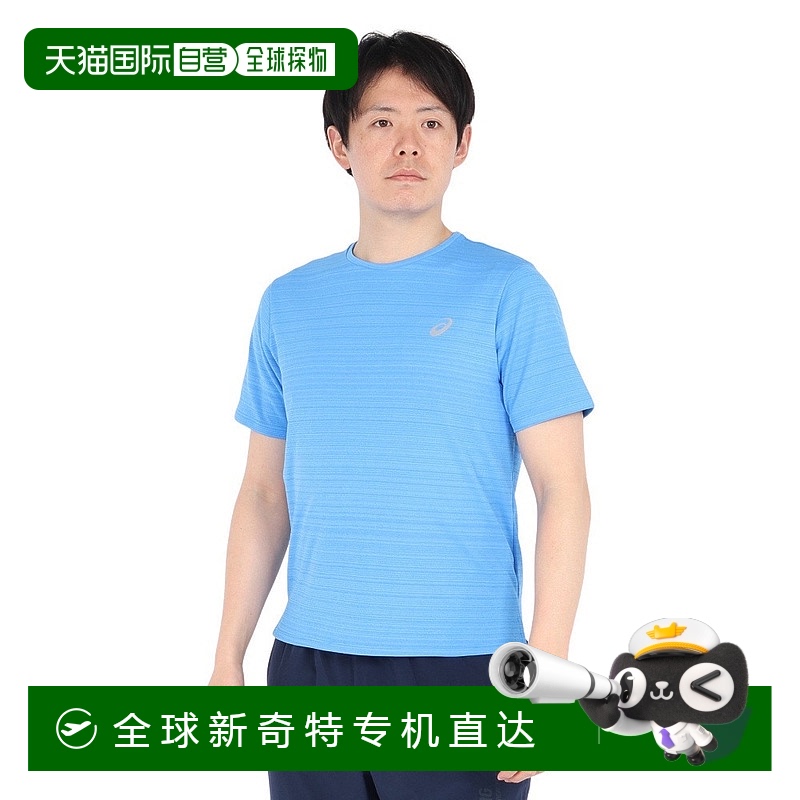 日潮跑腿ASICS亚瑟士 (男款） One Point 短袖T恤 蓝色3L 2013A36