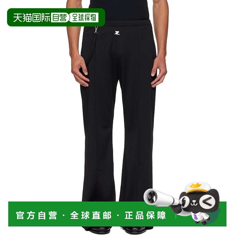 1h可退 香港直邮潮奢 Courreges 男士 黑色 Flare Interlock Trac