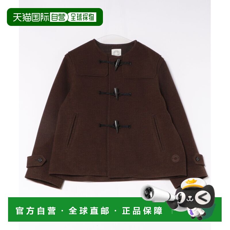 日本直邮ORCIVAL 女装 双面呢无领短款牛角扣大衣【付后1h可退】