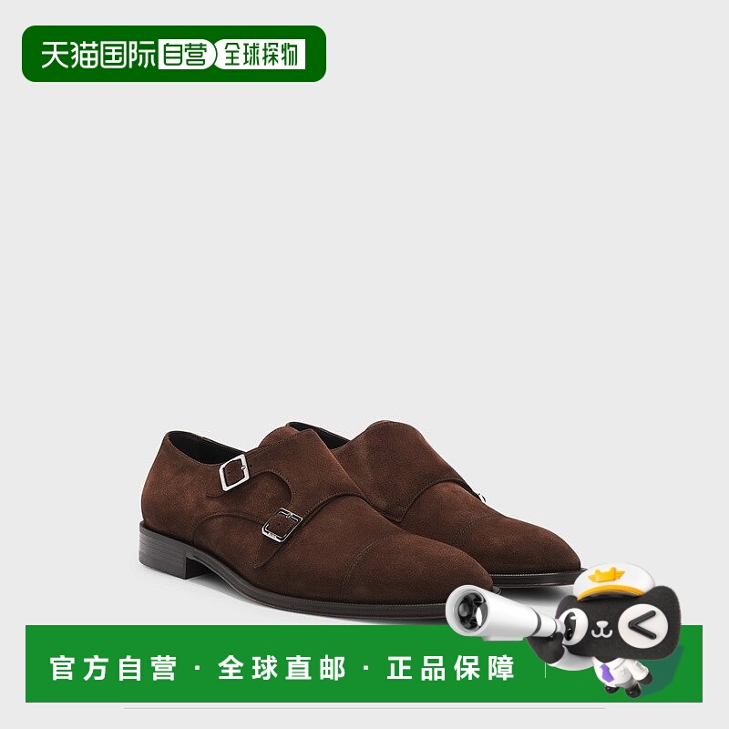 自营欧洲直邮HUGO BOSS雨果BOSS BLACK 男鞋绒面革皮鞋双带鞋