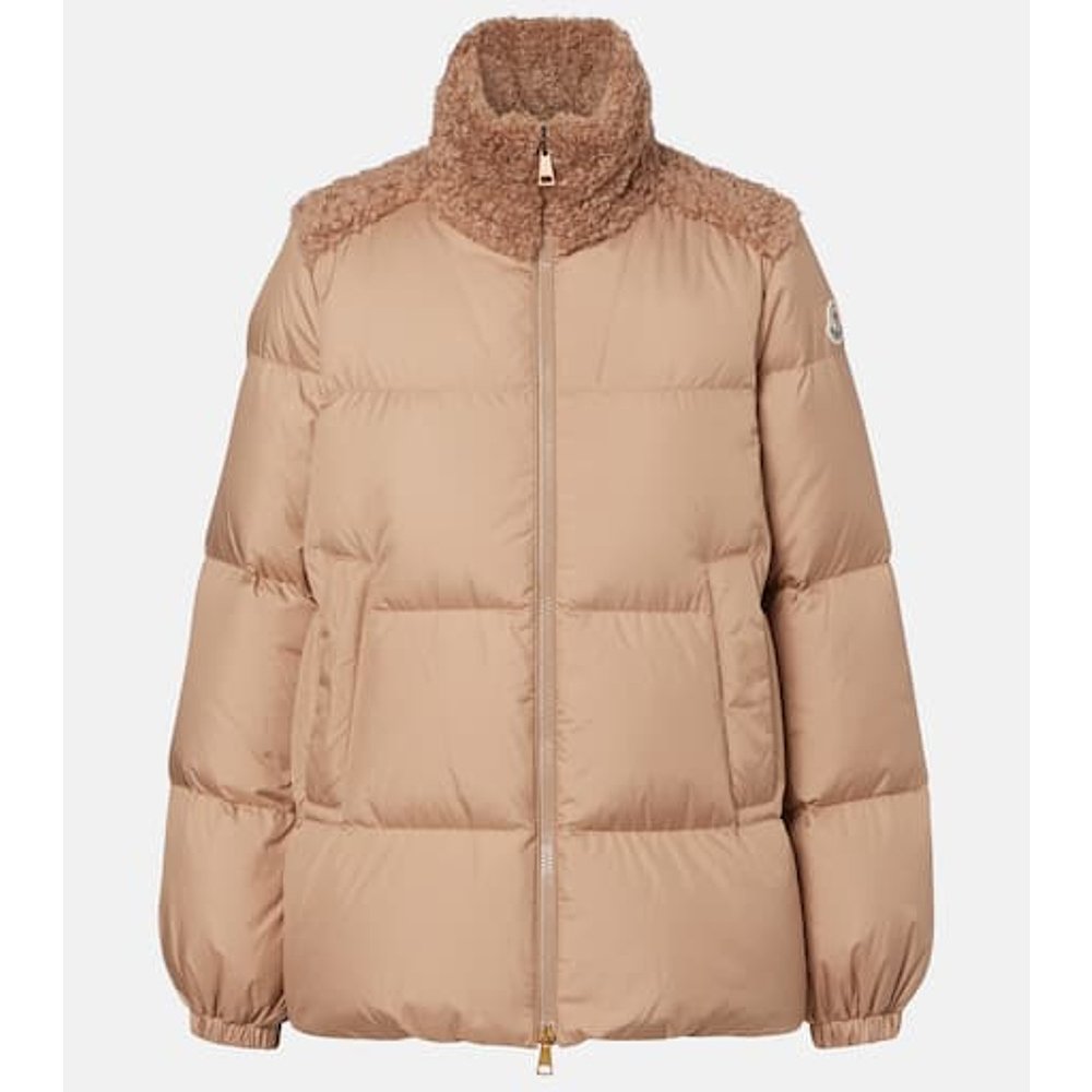 潮奢 Moncler 盟可睐 女士 Esnaie fleece-trimmed 羽绒夹克