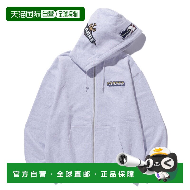 日本直邮XLARGE 男女同款 刺绣连帽拉链卫衣 1012【付后1h可退】图片