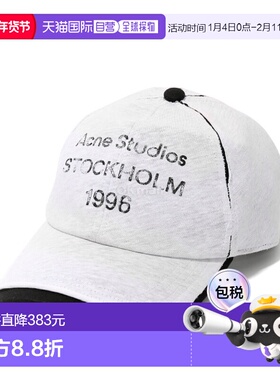 韩国直邮Acne Studios 徽标印章帽 (C40370 100)新款