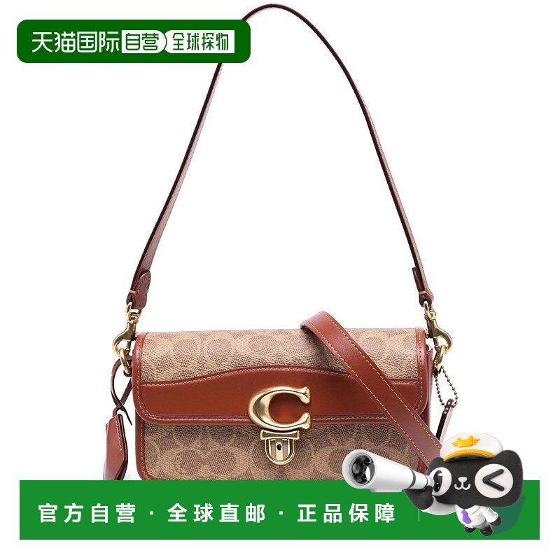 香港直邮COACH 女士斜挎包 CE764B4TANRUST AW2024 棕色 Coated c