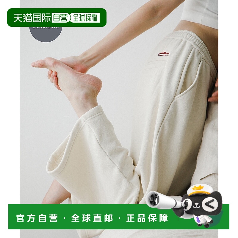 1h可退 日本直邮THOUSAND MILE 女士宽松针织绒裤 半拉链设计轻盈