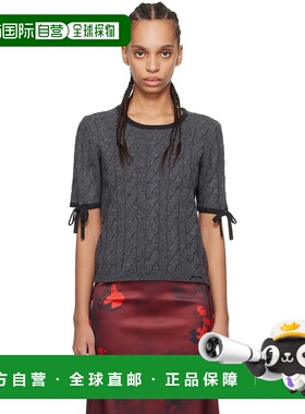 香港直邮潮奢 GANNI 甘尼 女士 灰色 Cashmere Mix T 恤 K2422
