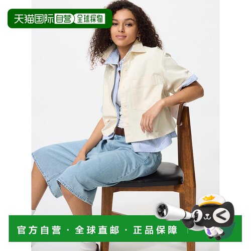 日本直邮UNIQLO优衣库 SS26 SS26 纽扣胸前双口袋宽松舒适休闲短