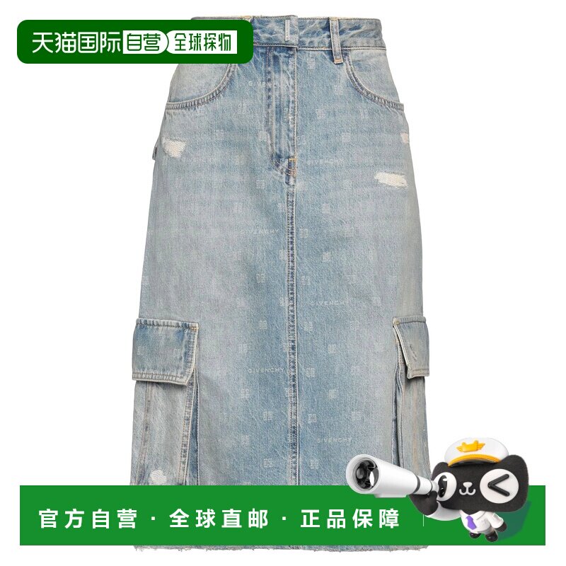 1h可退 香港直邮Givenchy 纪梵希 女士 牛仔半身裙 blue蓝色 舒适