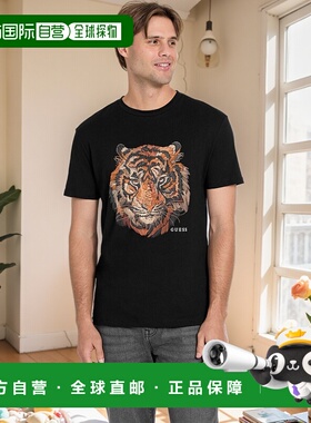 自营 guess生态Arlon老虎T恤-黑色 美国奥莱直发