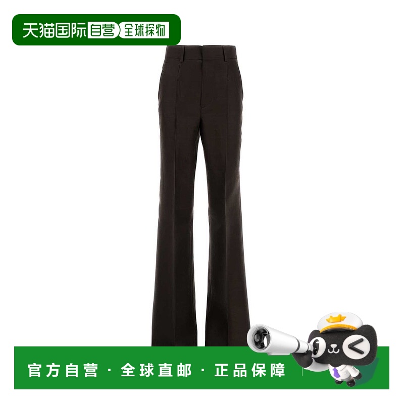 香港直邮Dsquared2 二次方 女士 棕色羊毛混纺裤子 S72KA1313D352