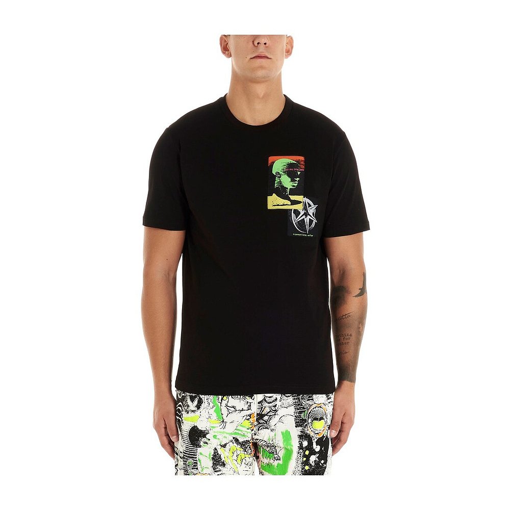 DIESEL 男士T恤 00SASB0TAXK9XXBLACK
