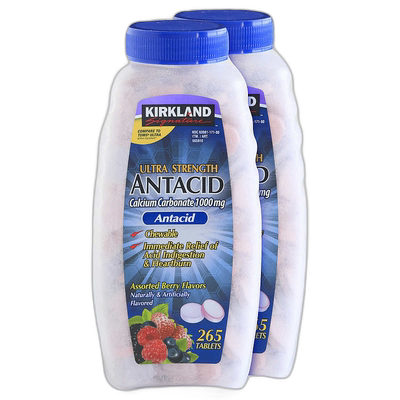 美国直邮Kirkland 柯克兰成人果味钙片265粒*2咀嚼片