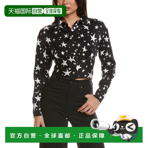 自营Chaser丝质弹力编织Agnes女式衬衫-红色 美国奥莱直发