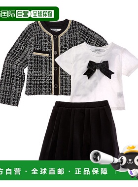 自营Badgley Mischka Donna Blazer&Skort套装-黑色 美国奥莱直发