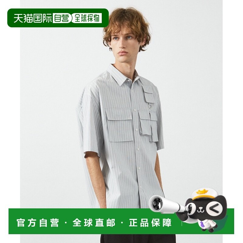 1h可退 日本直邮ABAHOUSE 男女同款功能条纹短袖衬衫 00500011006,男装,衬衫,淘宝优惠券,粉丝福利购,淘宝优惠卷