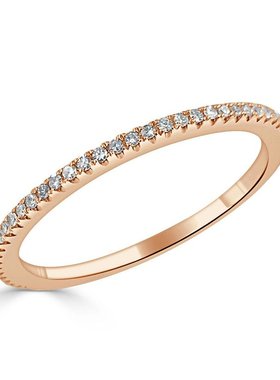 sabrina【美国奥莱】直发 14k 金和钻石永恒戒指 - 玫瑰色