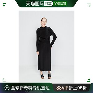 香港直邮潮奢 Raey 女士 荡领真丝斗篷式连衣裙