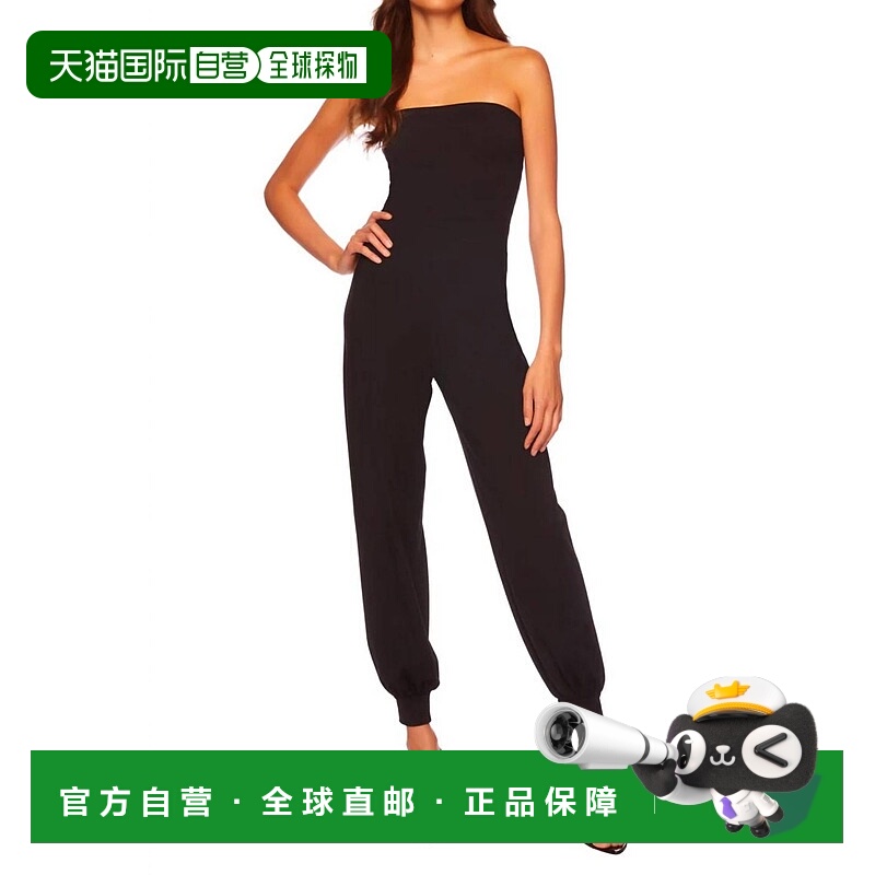 自营susana monacoStrapless Jogger Jumpsuit In Black 美国奥莱