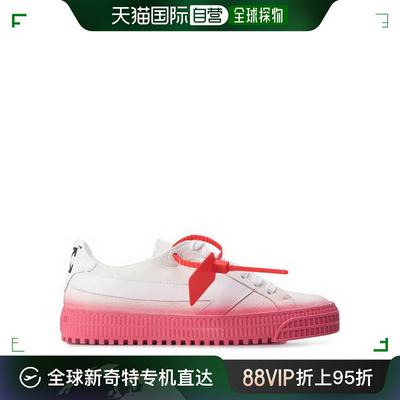 香港直邮OFFWHITE/女士白色皮革粉底箭形图案后尾板鞋休闲鞋小白O