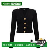 女士针织毛衣 FF1KL245KI500PA AW2025 香港直邮BALMAIN 黑色开衫