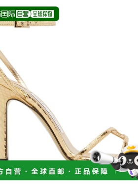 1h可退 香港直邮潮奢 Jimmy Choo 周仰杰 女士 金色 Leo 100 Cand