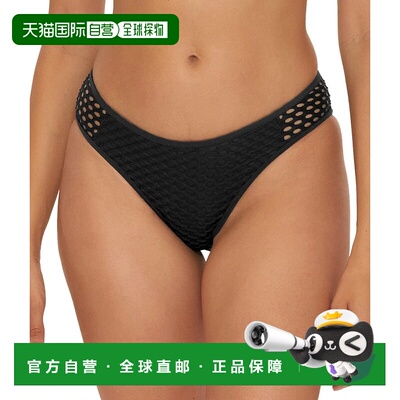 自营Becca Castaway Bikini Bottom Women's Black Stretch Fishn