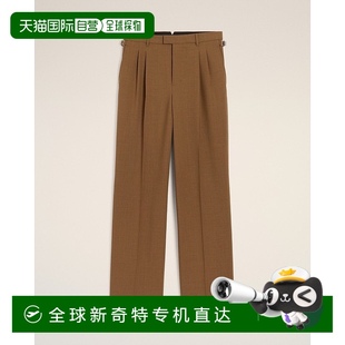 棕色抽绳羊毛阔腿裤 欧洲直邮AMI