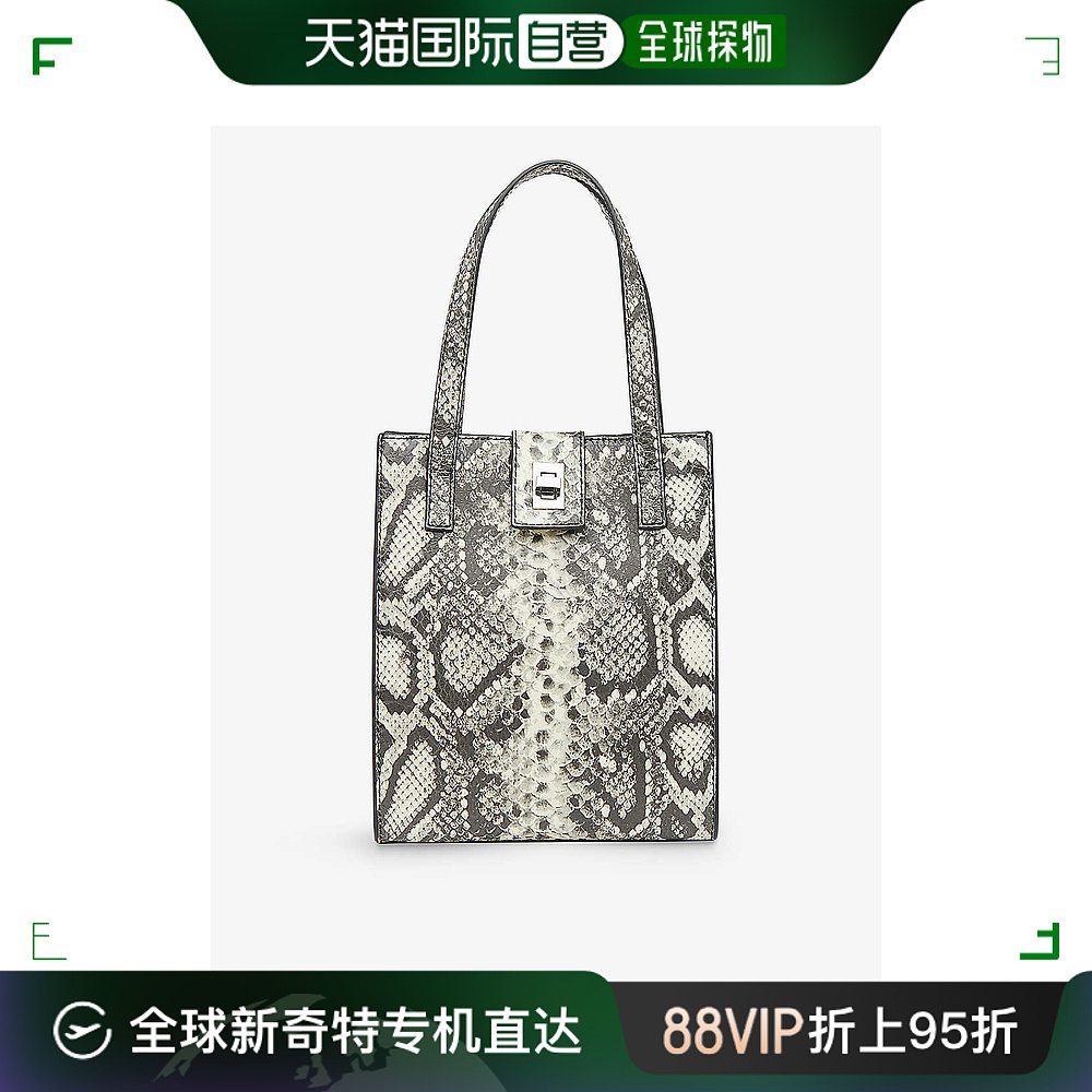 香港直邮潮奢 whistles 女士 Eben snake-print leather tote 托