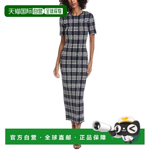 Plaid Jacquard Midi Dress 美国奥莱直发 自营Lela blue Rose