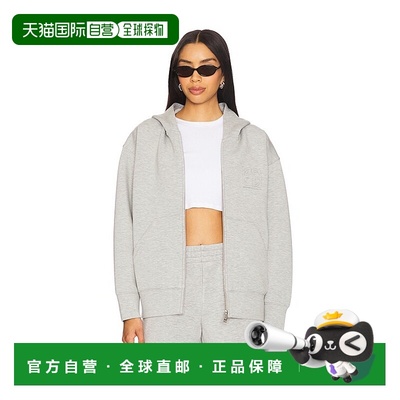 1h可退 香港直邮潮奢 ANINE BING 女士 灰色 Bond Zip Up Framed