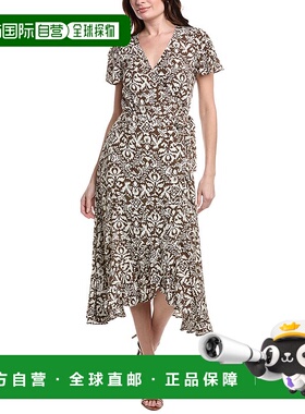 自营 marellaiBlues Valuta裹身裙-棕色 美国奥莱直发连衣裙