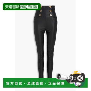 精饰皮革紧身长裤 1h可退 女士 巴尔曼 VF15887L 香港直邮Balmain