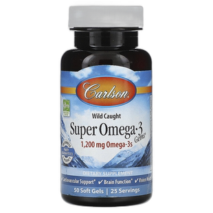 香港直邮Carlson,Gems 高级野生 Omega-3 鱼油软凝胶，600 毫克，