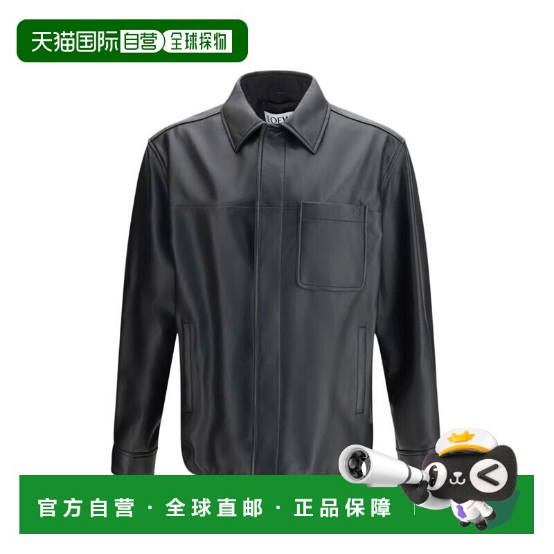 1h可退 香港直邮LOEWE 罗意威 男士 弧形下摆皮革衬衫 H526Y31L52