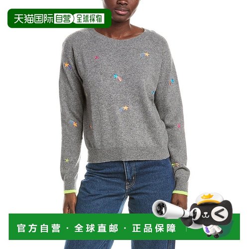 自营brodie cashmereBrodie羊绒射击明星迷你羊绒毛衣-灰色 美国