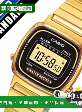 日本直邮卡西欧手表标准基础款数字手表女士款黑色LA-670WGA-1数