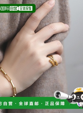 1h可退 日本直邮ANE MONE 女士 不对称十字戒指 金属过敏友好材质