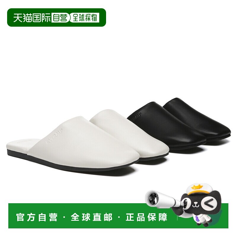 澳大利亚直邮EVERAU女士夏季新款软皮平底包头拖鞋方头百搭穆勒鞋