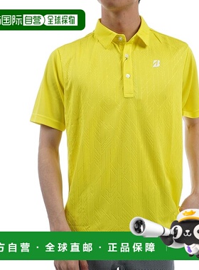 【日本直邮】普利司通 男款短袖高尔夫球衫 3GA01A 黄色