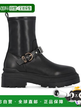 香港直邮PINKO 女士靴子 SD0447P061Z99 AW2025 黑色 圆头短靴