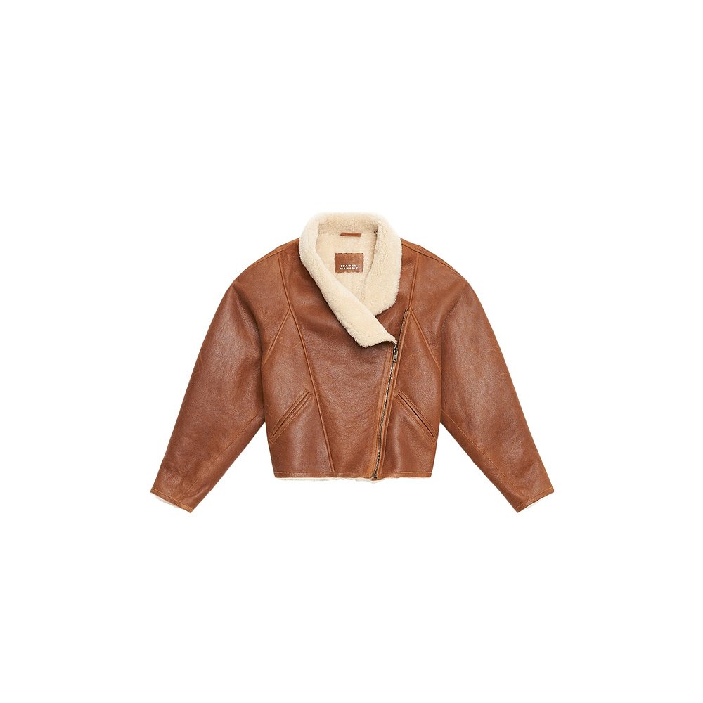 香港直邮Isabel Marant 长袖皮夹克 VE0536FAC3A03I