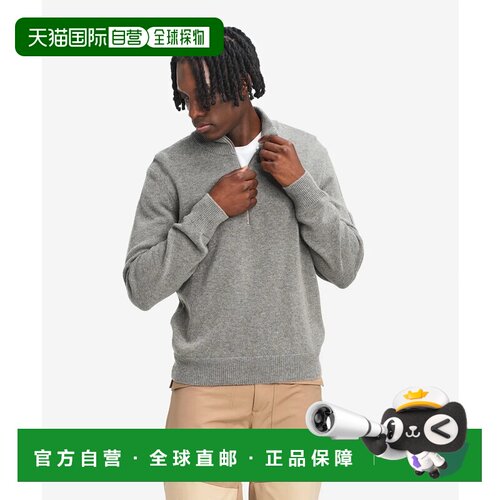 日本直邮AIGLE 半拉链毛衣 浅灰色