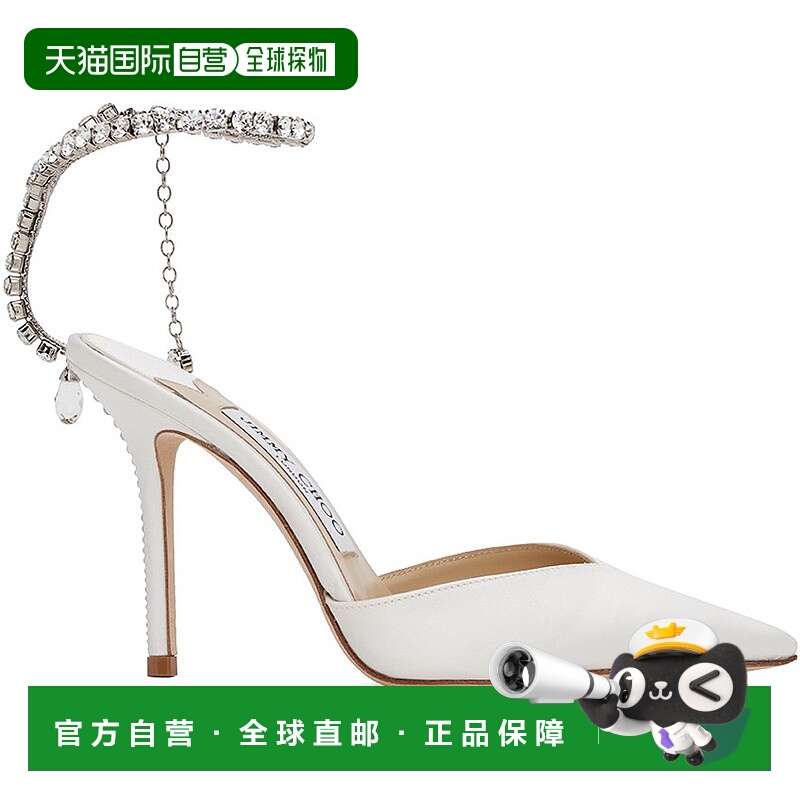 1h可退 香港直邮潮奢 Jimmy Choo 周仰杰 女士 白色 Saeda 100 高