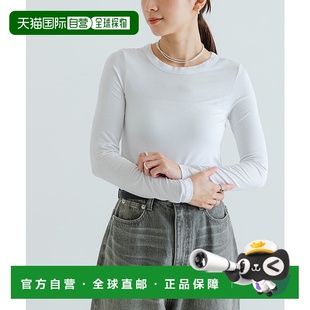 1h可退 日本直邮Ninety Percent 女装 长袖修身短款上衣 柔软亲肤