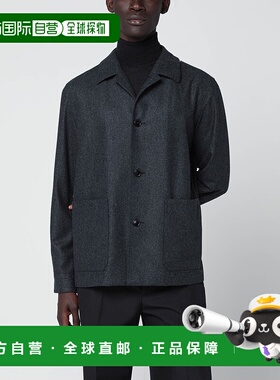 香港直邮zegna 杰尼亚 男士 灰色羊毛衬衫式外套 1DHAQ0231C0