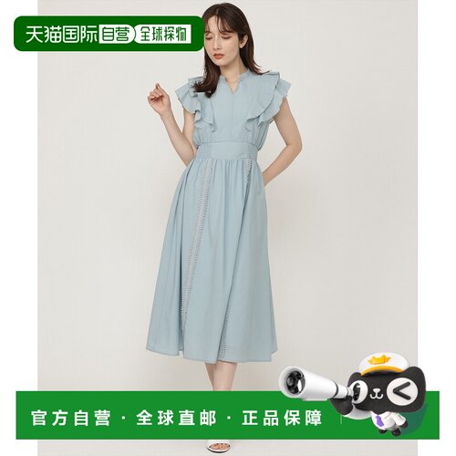 Swingle 女装 蕾丝细节荷叶边连衣裙 20072615205090