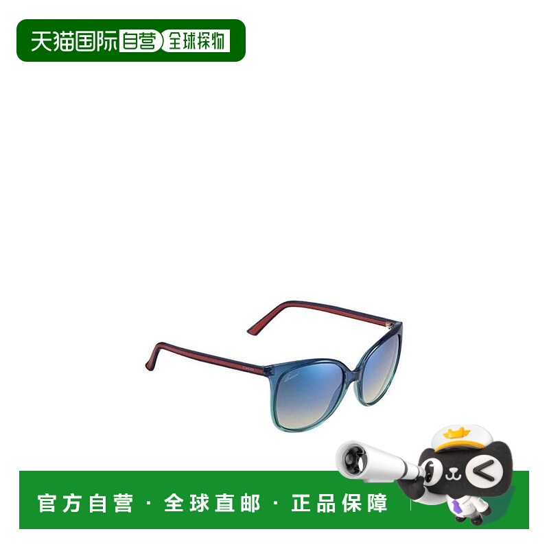 1小时内可退 香港直邮GUCCI 女士眼镜 GG3649836 AW2021 蓝色 徽