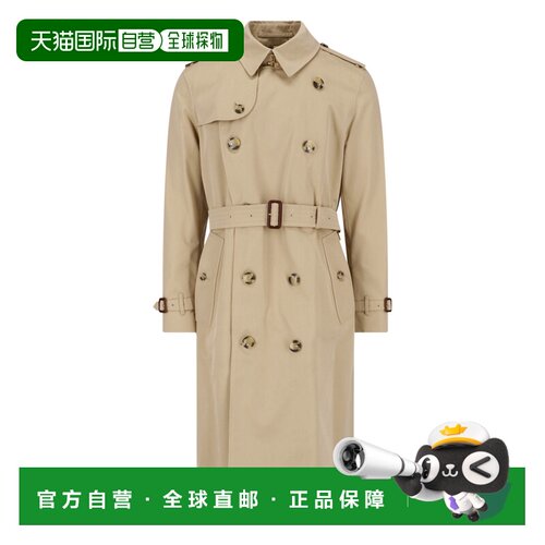 香港直邮Burberry巴宝莉KENSINGTON男士风衣