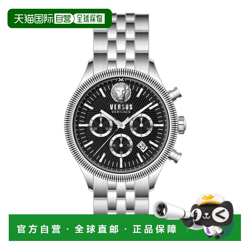 自营versus versaceColonne计时腕表-银色/不锈钢/黑色 美国奥莱