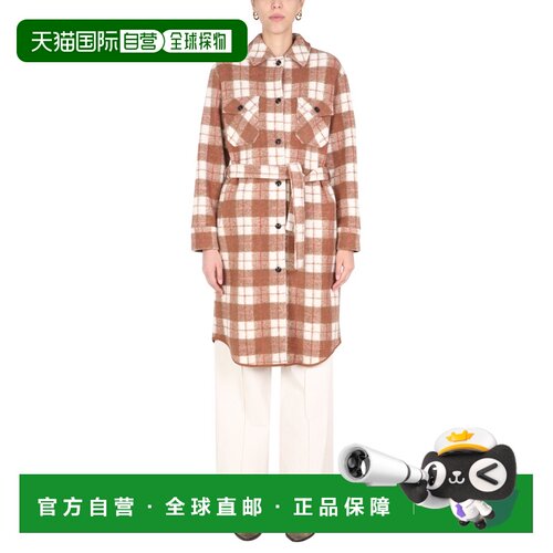 香港直邮Woolrich 沃尔里奇 女士 格纹大衣 CFWWOS0043FRUT2749